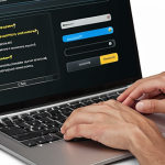 **Image:** A person securing their online accounts with a strong password and using a password manager, highlighting the importance of password security.

    **Prompt:** Person carefully typing a complex password on a laptop, with a password manager icon subtly displayed. Emphasis on security and digital safety.