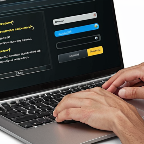 Home 4 **Image:** A person securing their online accounts with a strong password and using a password manager, highlighting the importance of password security.
**Prompt:** Person carefully typing a complex password on a laptop, with a password manager icon subtly displayed. Emphasis on security and digital safety.