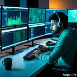 Home 19 보안 관련 공모전에 참가하기 - A detailed digital illustration of a diverse team of young cybersecurity professionals collaborating...