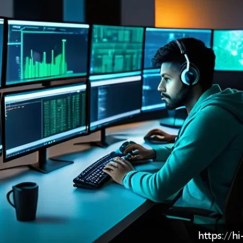Home 31 보안 관련 공모전에 참가하기 - A detailed digital illustration of a diverse team of young cybersecurity professionals collaborating...