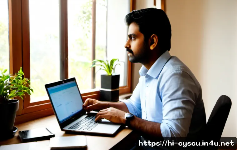 사이버보안 실무자를 위한 자기 관리 방법 - Photorealistic Indian cybersecurity professional practicing healthy self-management at a tidy home o...